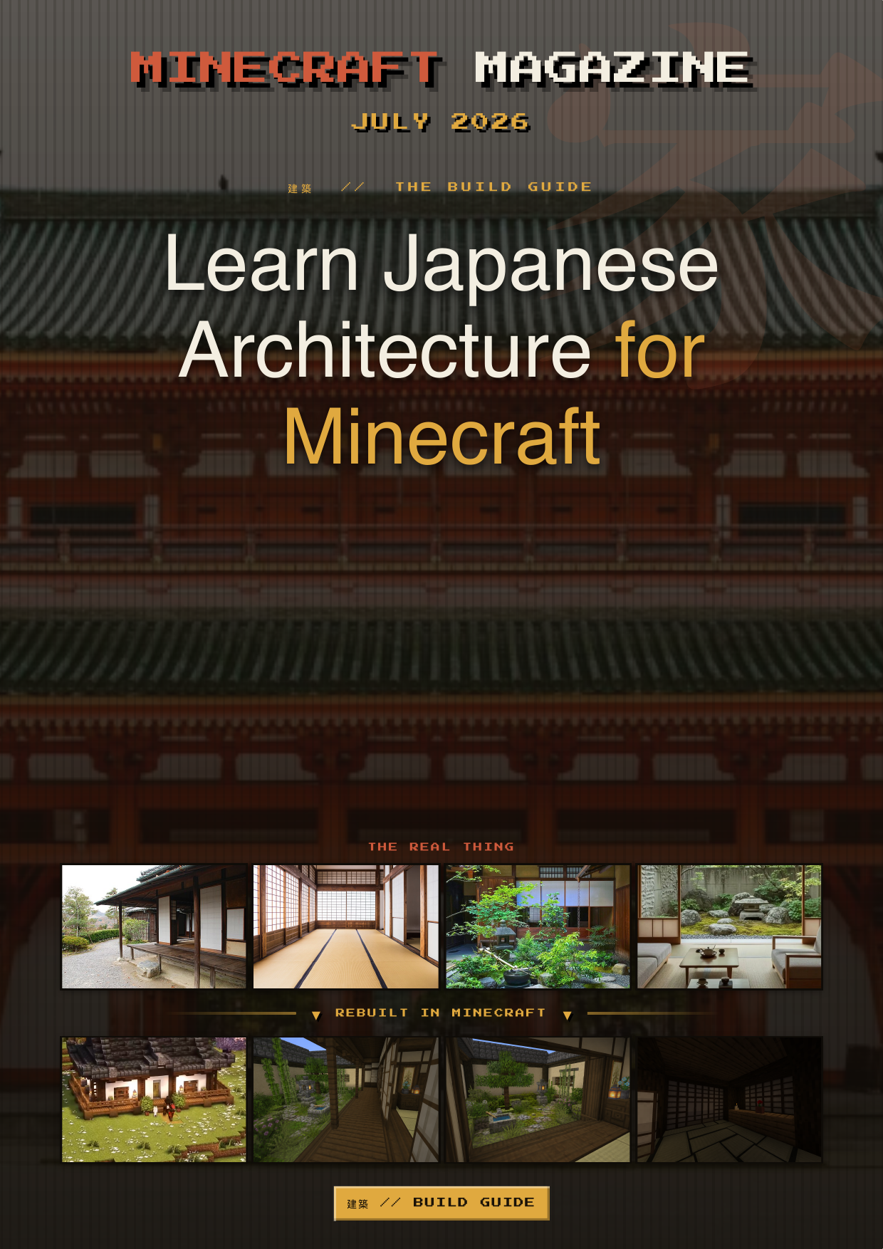 Minecraft Magazine — Japanese Architecture, July 2026 cover